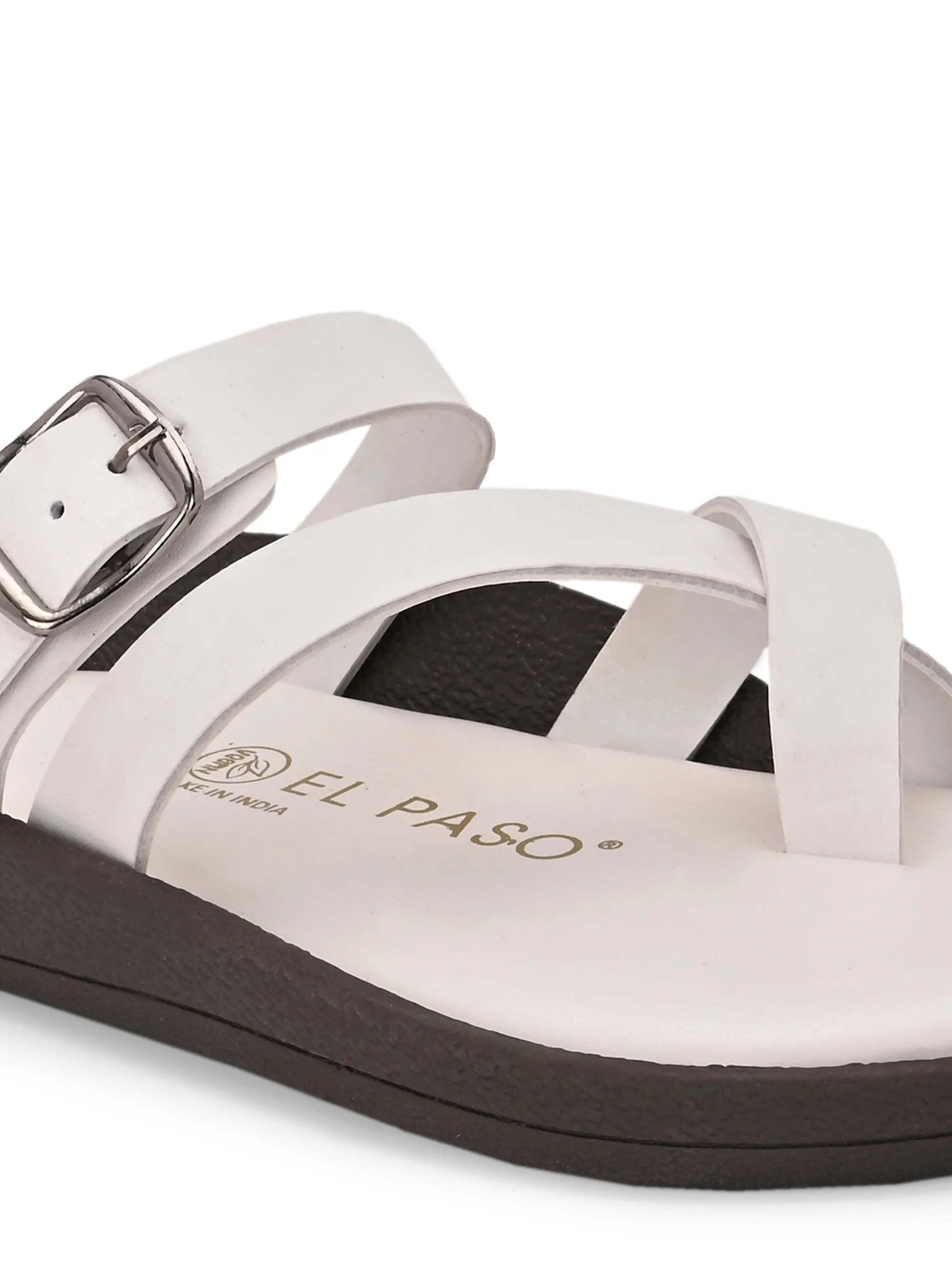 Women One Toe Flats with Buckle