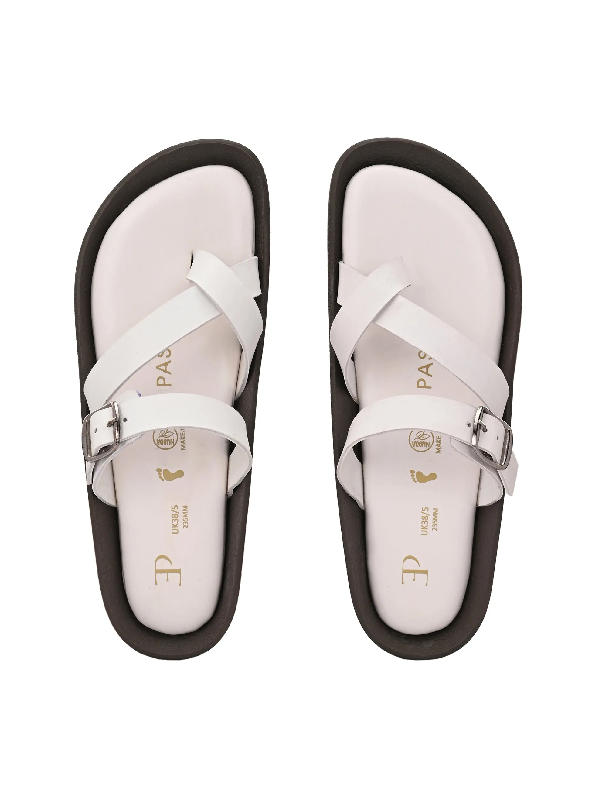 Women One Toe Flats with Buckle