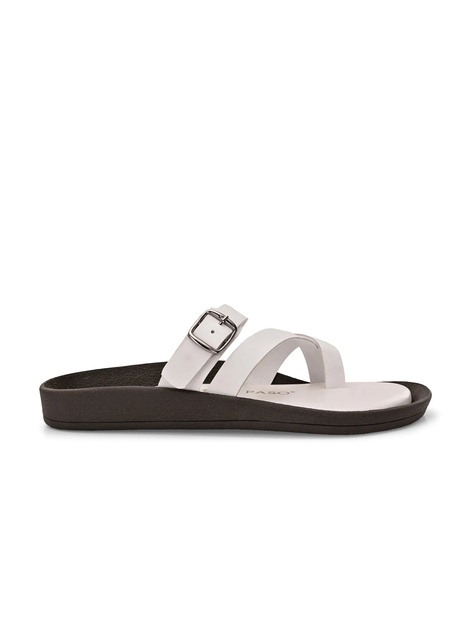 Women One Toe Flats with Buckle