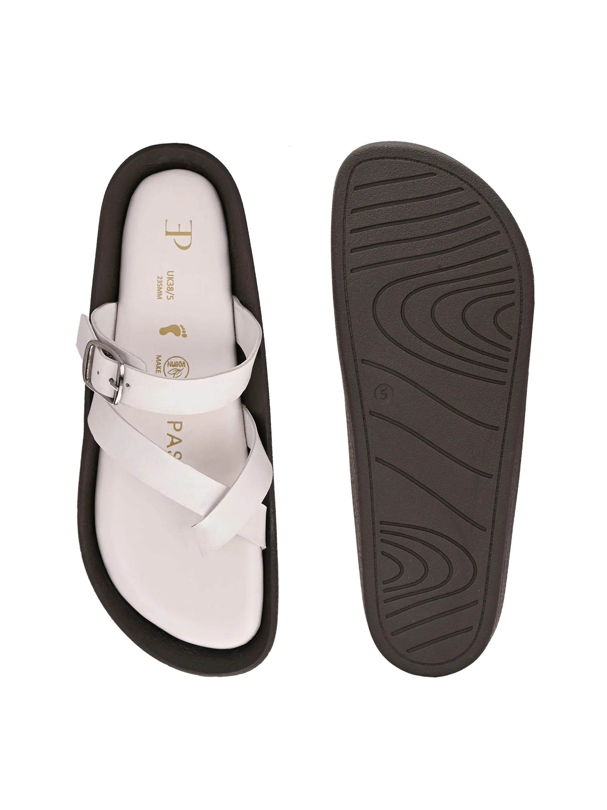 Women One Toe Flats with Buckle