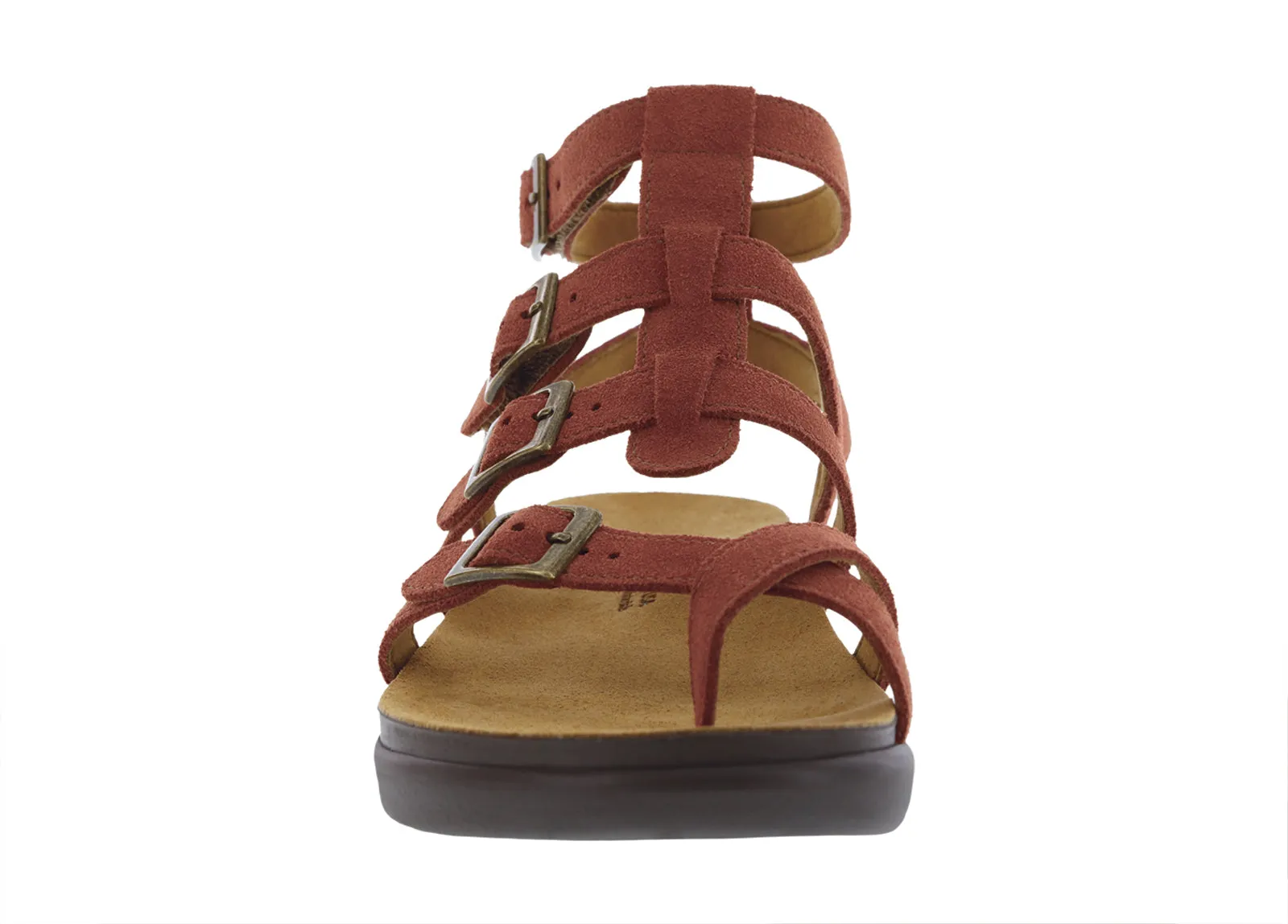Womens Aria Sandal in Rust