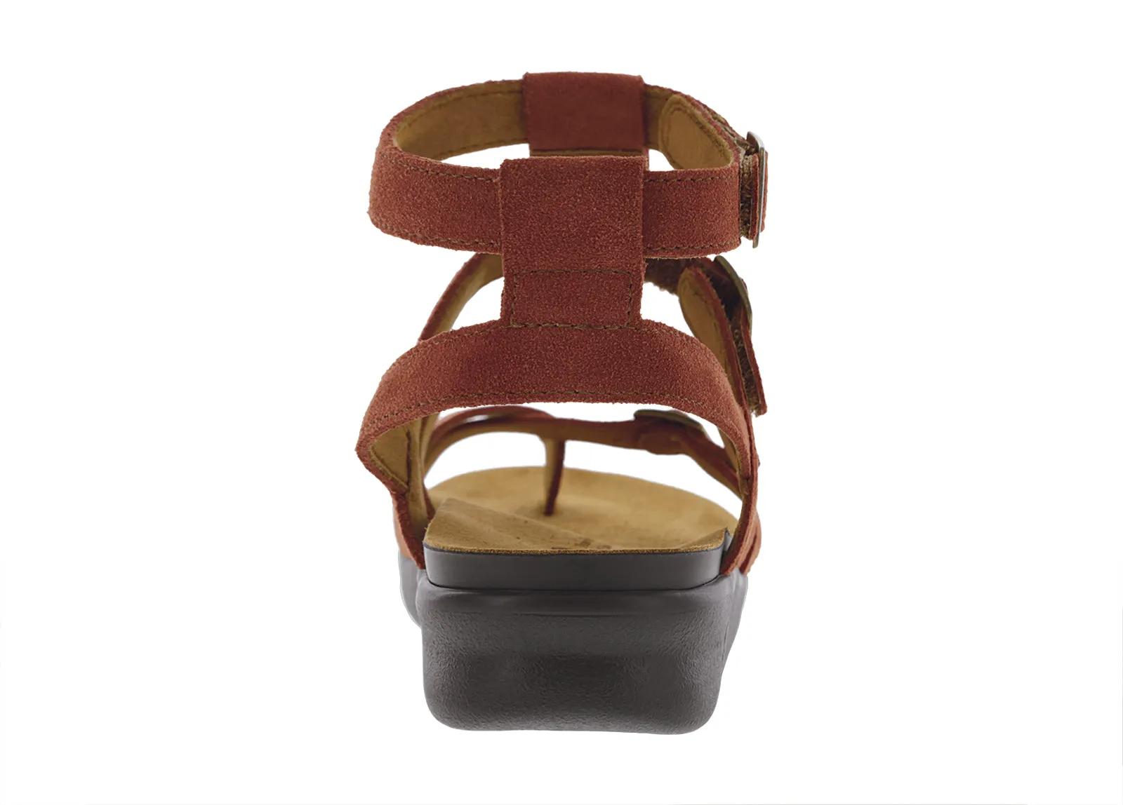 Womens Aria Sandal in Rust