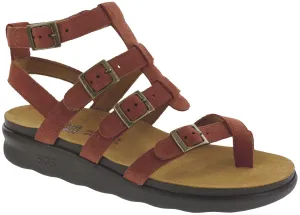 Womens Aria Sandal in Rust