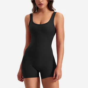 Zetta Open-Back Scrunch Butt Workout Romper