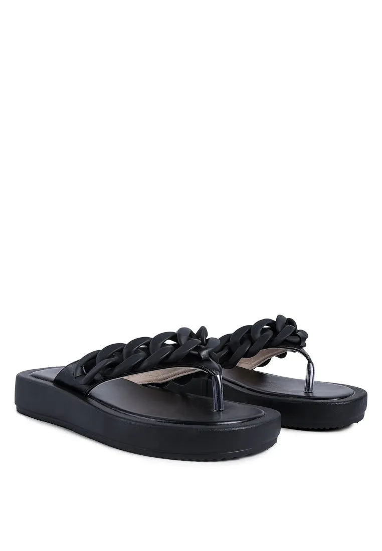 Zing Link Chain Thong Flats
